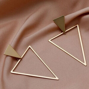 Mid-Century style Triangle Geometric earrings oversized statement FINAL PRICE